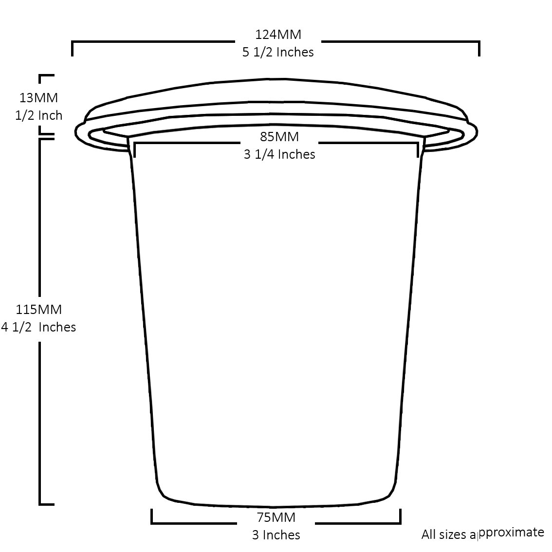 Aluminium-Grabvase 12 Cm - Grabschmuck Einsatz, Silberfarben, Abnehmbarer Deckel, Made In Britain