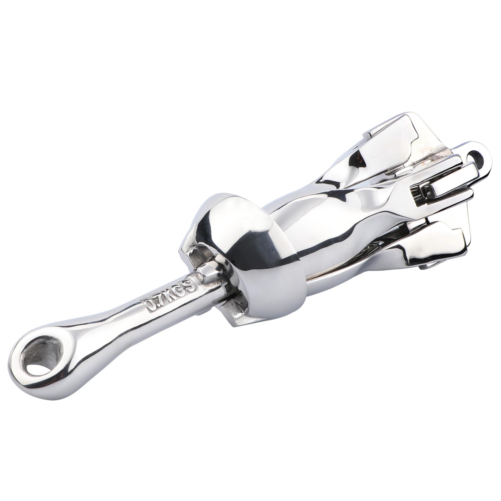 Ancora pieghevole da 0,7 kg, in acciaio inox, a 4 denti, pieghevole, robusta e durevole, per barche, yacht, pontoni, navi, accessori hardware