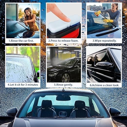 Image of Oil Film Cleaning Brush for Car Glass | Powerful Windshield Cleaner & Oil Film Remover | Glass Cleaning Board for Clear View, Anti-Fog & Enhanced Driving Visibility pack of 1