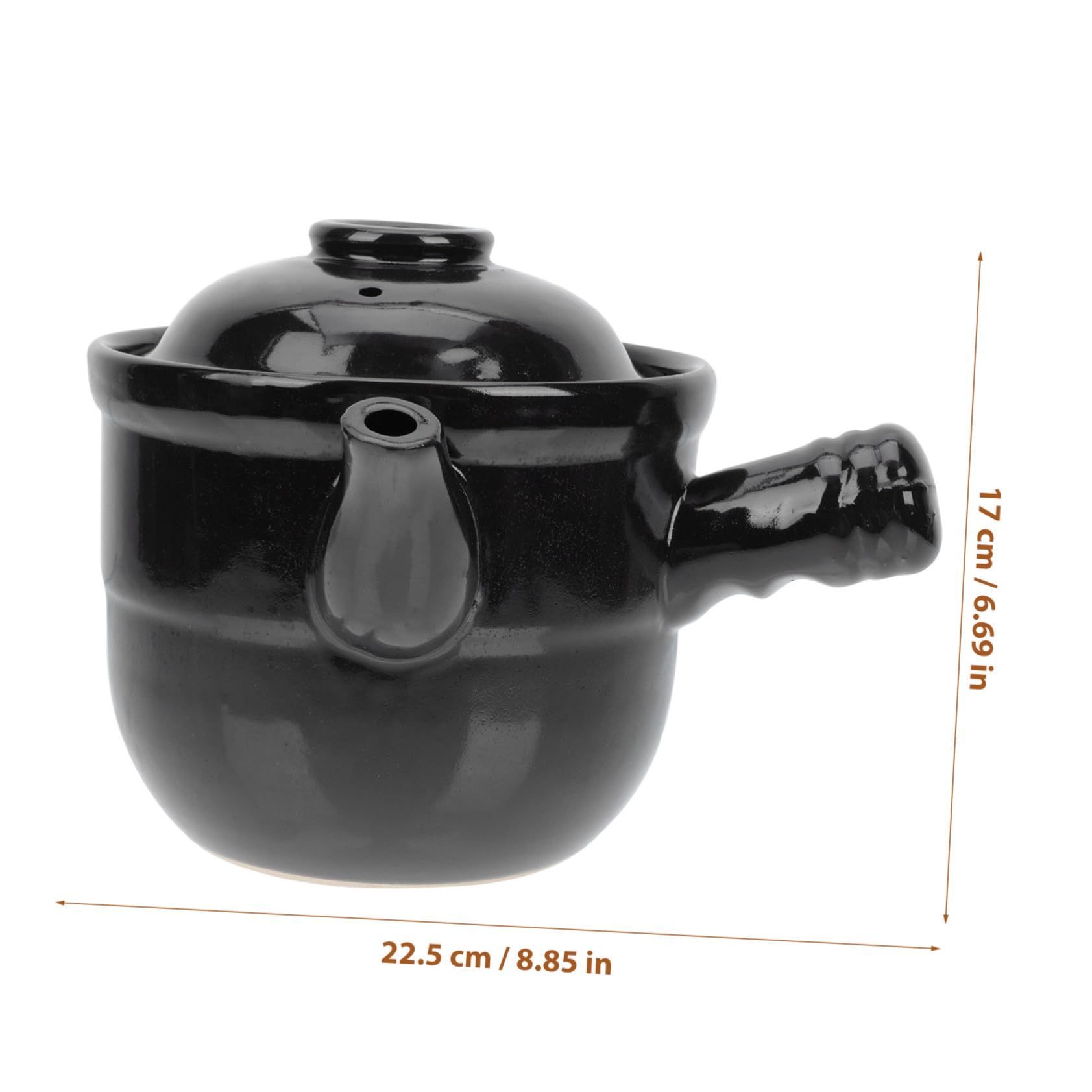 Mikinona Ceramiczny Garnek Do Gotowania Herbaty Ziołowej Tradycyjny Chiński Garnek Do Medycyny i Gulaszów z Ergonomicznym Uchwytem Losowy Kolor