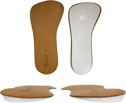 pedag Correct Plus | German Handmade 3/4 Length Wedge for Oversupinators | Vegetable Tanned Leather Top Rubber Orthotic Footbed | 1 Pair, Large Size 8-10 Men
