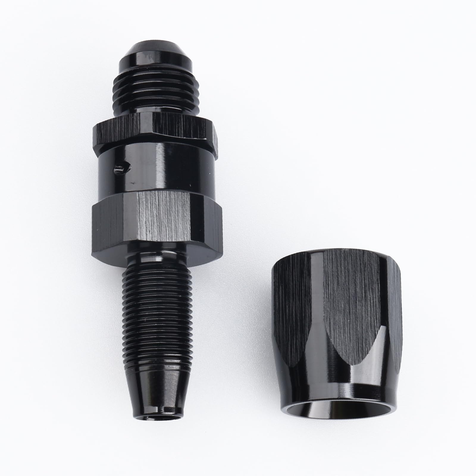 AN6-6AN Female to 3/8 (10mm) 90 Degree Hose Barb Adapter Blue