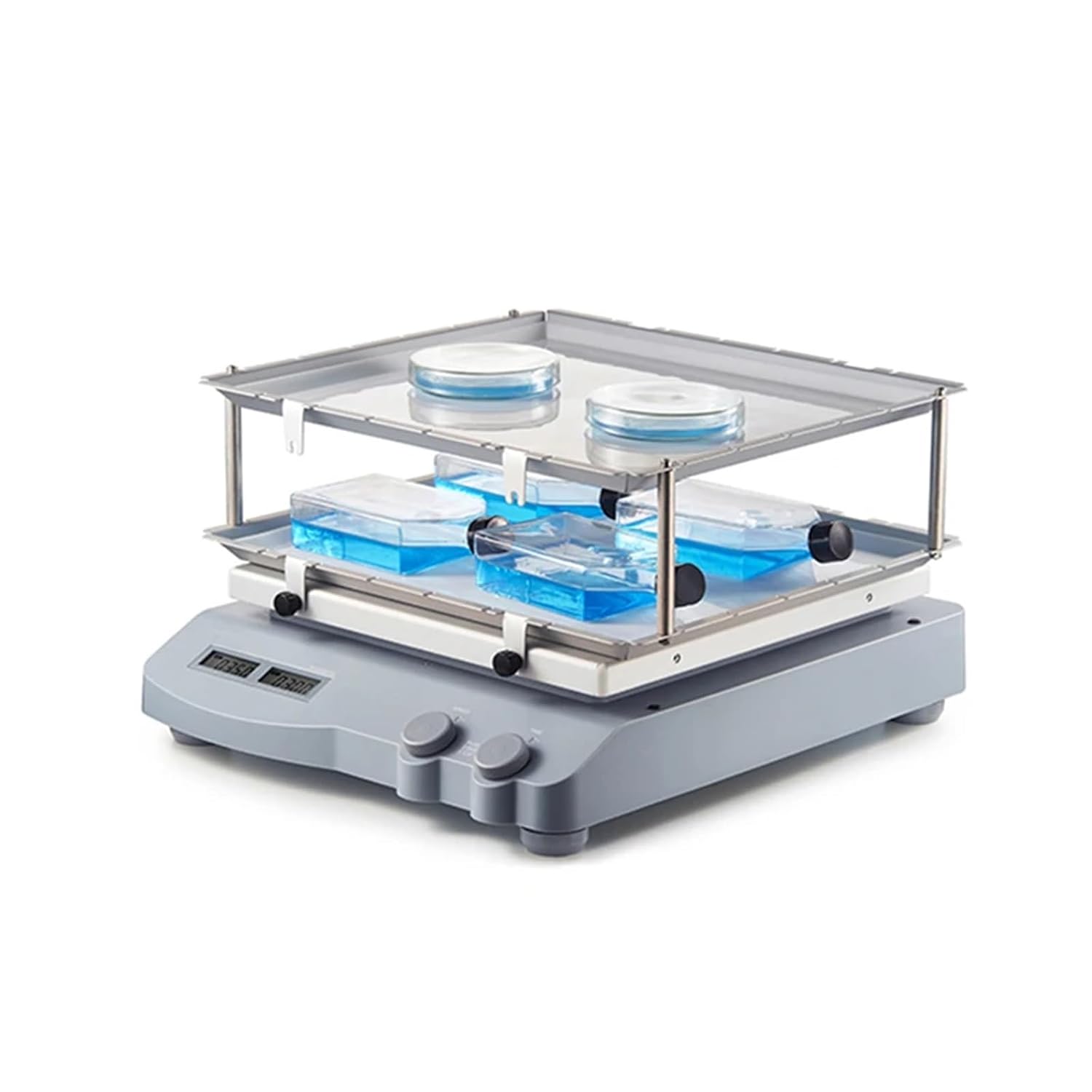 Laboratory Machines, Double LCDs Digital Display Orbital Shaker Incubator Horizontal Swing Orbital Shaker 100-500rpm Adjustable Speed Lab Shaker More Efficency