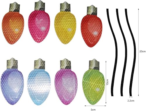 Miniatura 2 de YINGZI Decoración magnética de bombilla reflectante, calcomanías reflectantes magnéticas impermeables para automóvil, decoraciones de vacaciones,