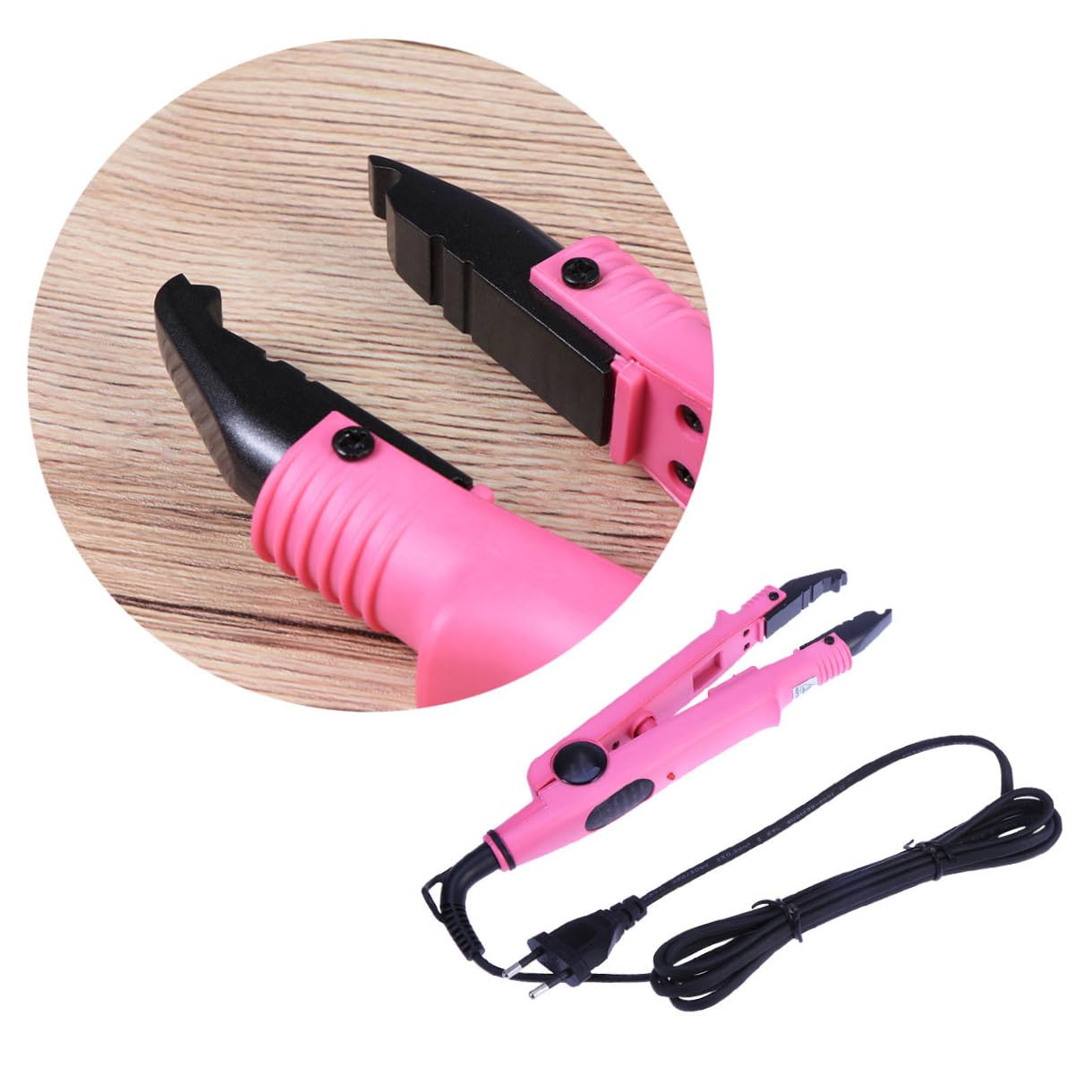 Connecteur Capillaire Rose à Température Constante LED, Fer à Souder pour Extensions de Cheveux, Chauffage Rapide, ABS et Fer, 1 Pièce