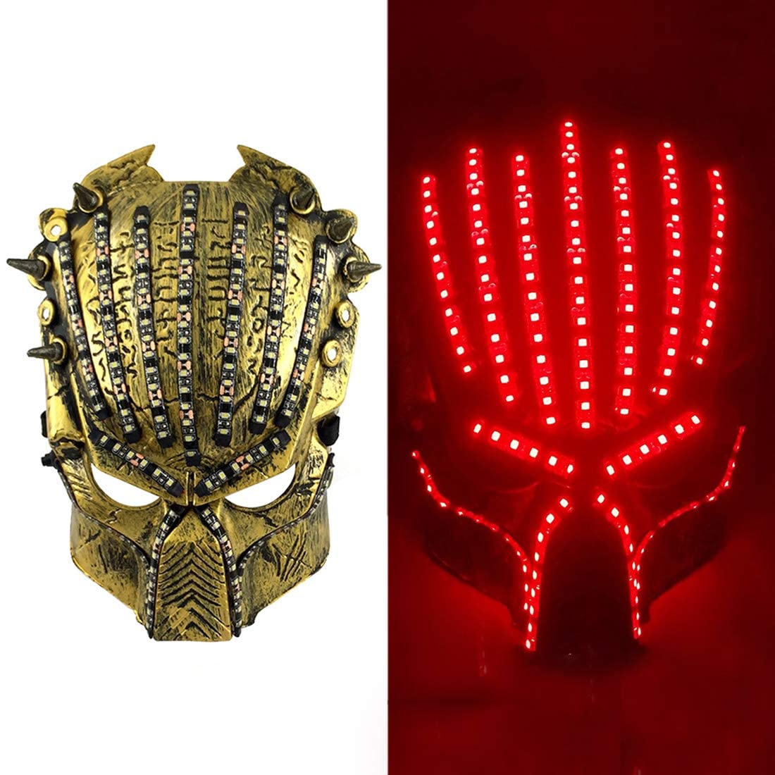Halloween Mask Predator Helmet Amazon India Predator Mask Led Face