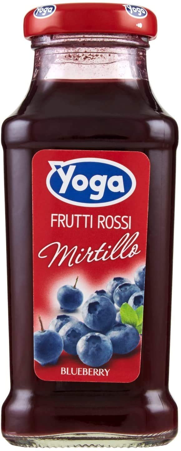 48x Yoga Bar Frutti Rossi Mirtillo Rote Früchte Blaubeere Fruchtsaft Getränk Fruchtgeschmack Glasflasche 200ml fruit juice