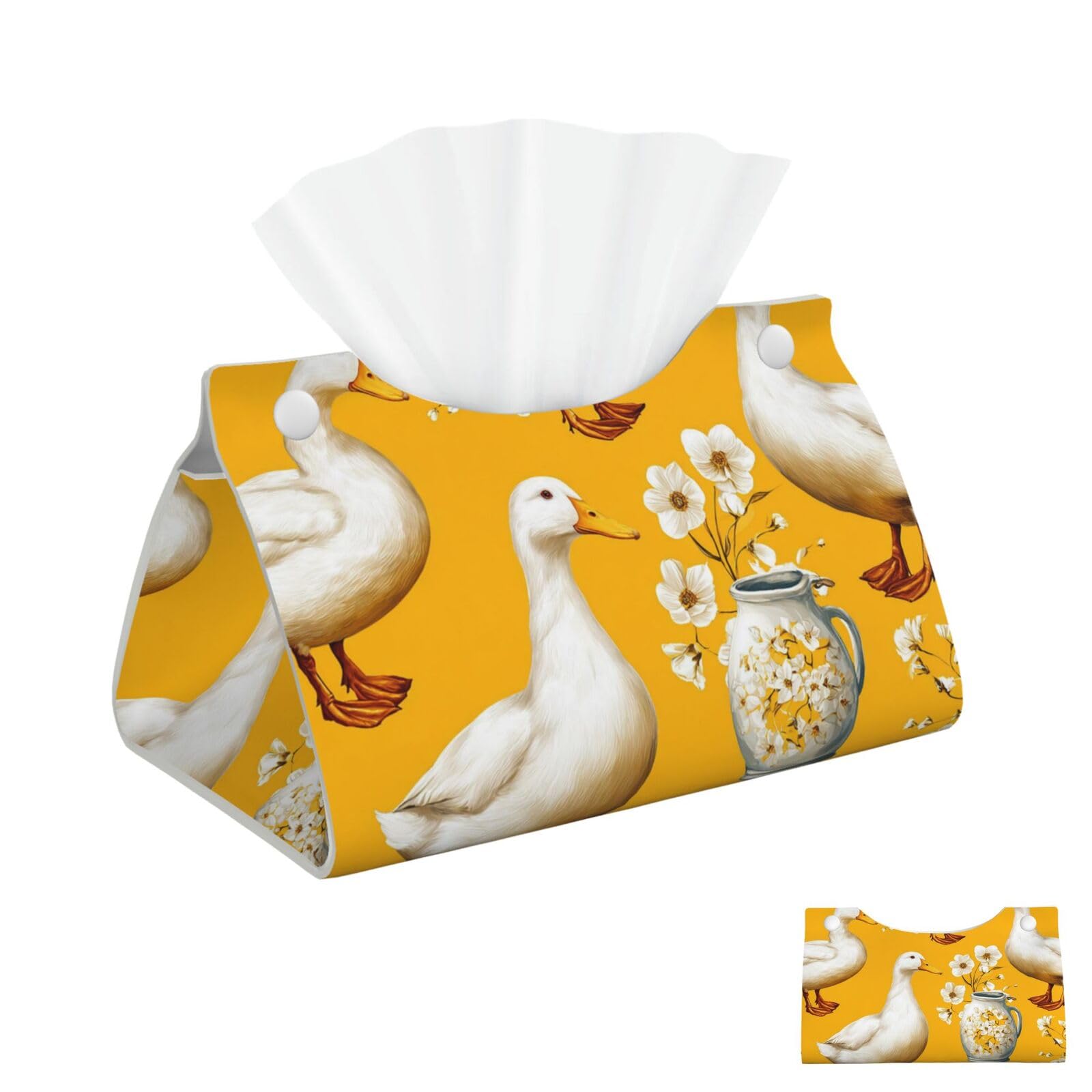 Milk Duck Yellow Tissue Box Cover Square Cube Boxes