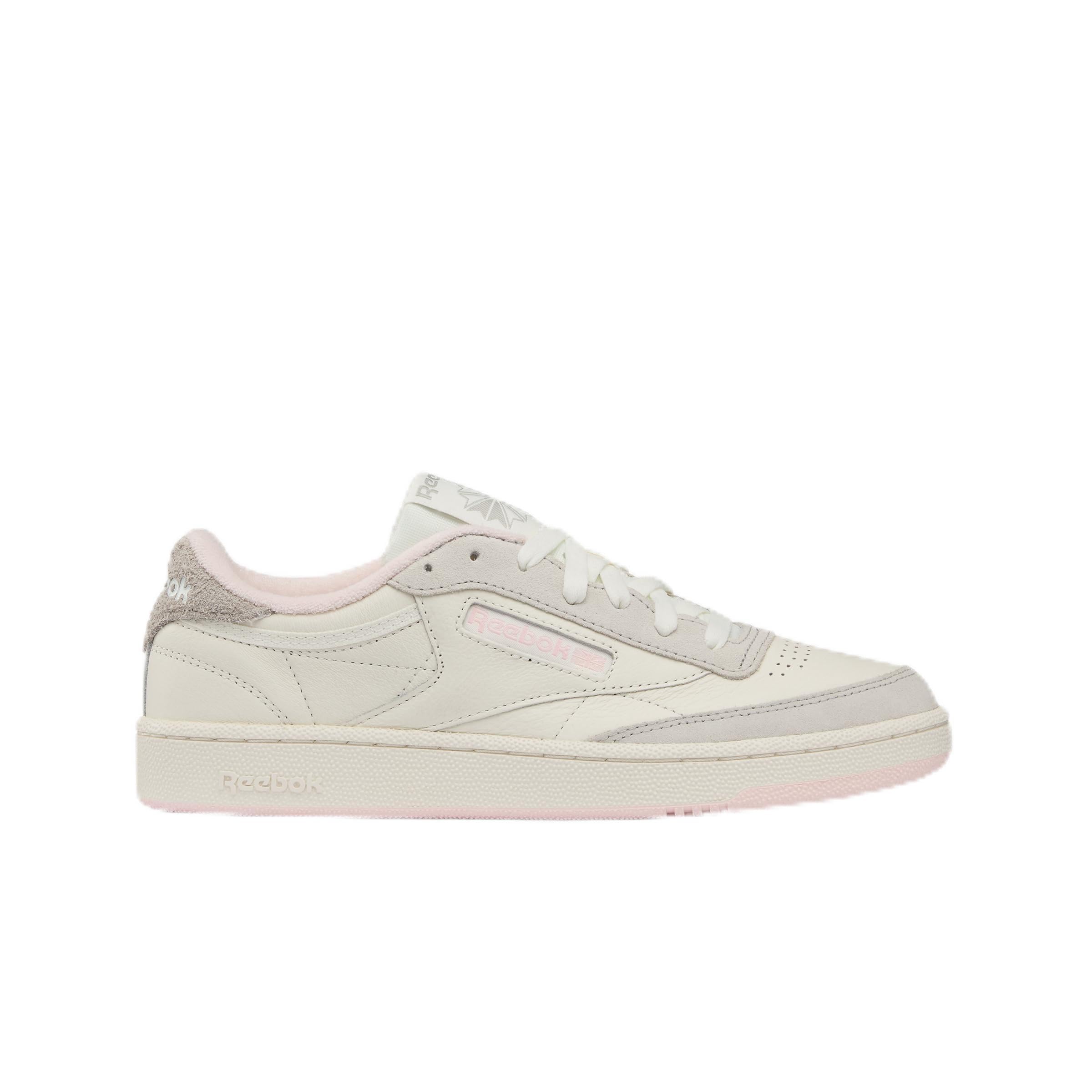 Reebok Unisex CLUB C 85 CHALK/GREY/PUREPINK 7 40.5