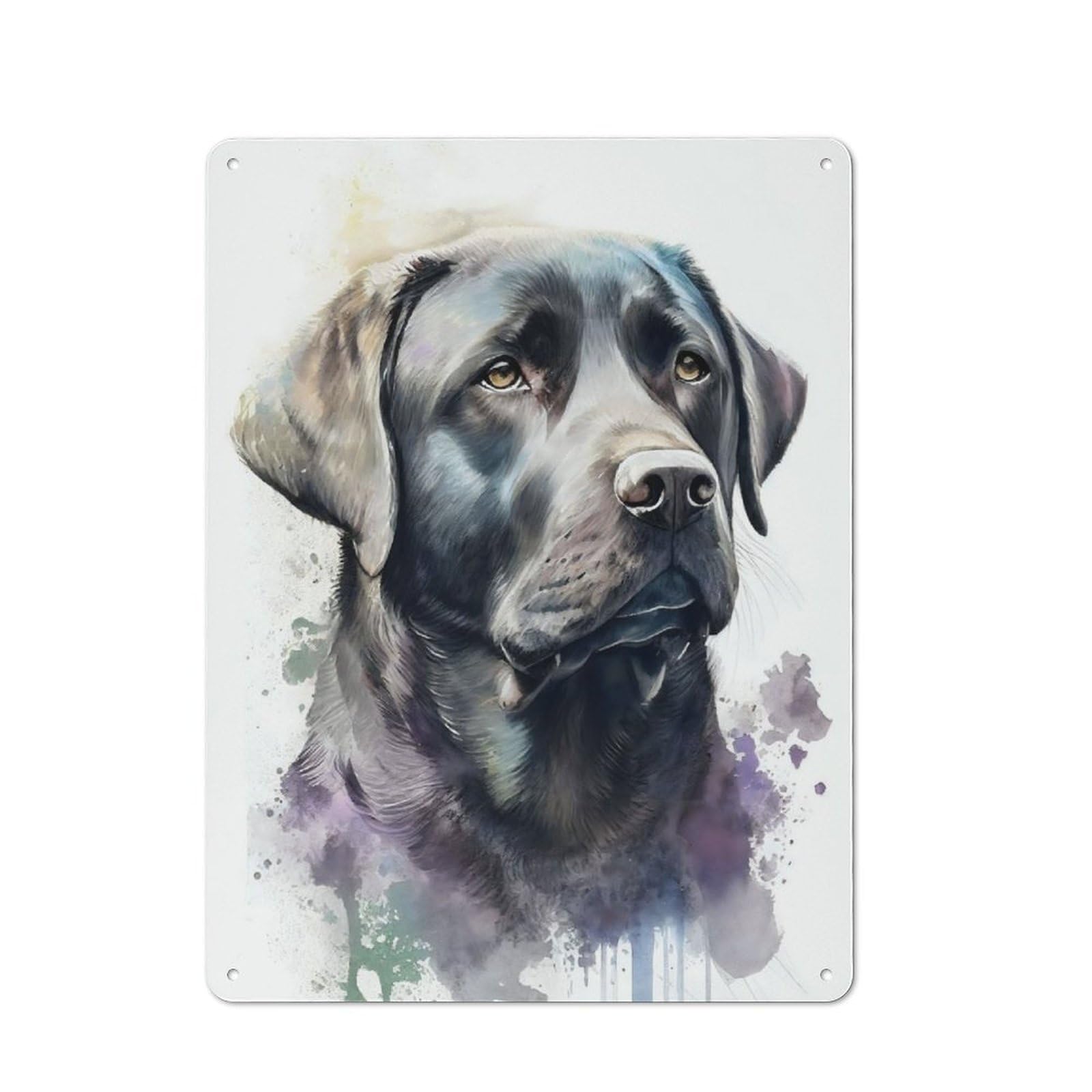 Labrador Retriever Dog Art Retro Metal Wall Decor 40x30cm, Metal Sign for Pub, Home Bar, Shed Or Man Cave, for Relaxed Wall Styling