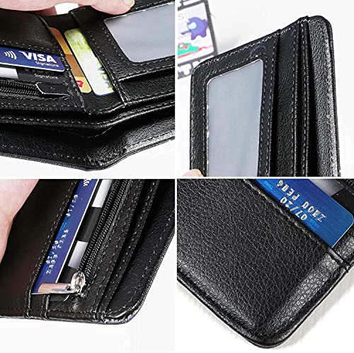 Mulafnxal Wallet For Boys Men Kids Girls Teen Leather Bifold Bi-Fold Wallets Purse Minimalist Cute Kawaii Cool Designer Cartoon Fashion Credit Card Thin Purses Pouch Pouches (Rick Grandson) #TOP4