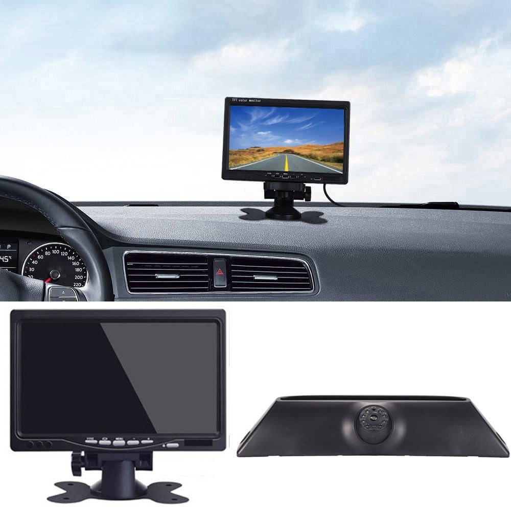 Kamera cofania HD + 7-calowy ekran TFT LCD do samochodu, noktowizor na podczerwień, kamera samochodowa z kolorowym wyświetlaczem 4,3", kamera cofania do Fiat Iveco Daily 4 Gen 2011-2014