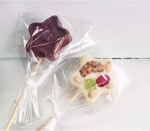 Miniatura 5 de Morepack Bolsas de celofán transparente de 3 x 4 pulgadas, 200 bolsas de plástico OPP con 200 lazos giratorios para envolver regalos, paletas