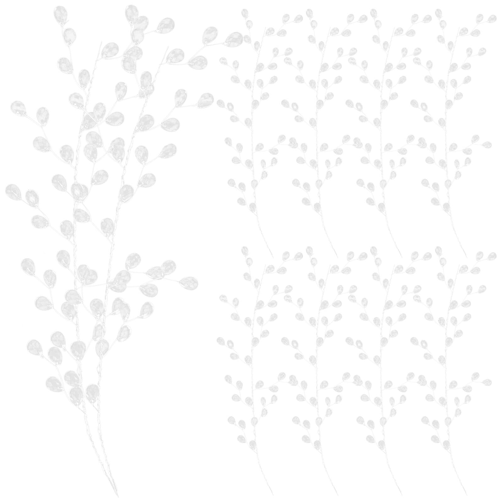 Guirnalda de acrílico PRETYZOOM con 10 piezas de cuentas transparentes para decoración de bodas