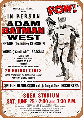 Tarfy 1966 Batman en Persona en el Estadio de karité decoración de Pared Retro Vintage Esta?o Sign Decoración Bar Café Café Afternoon Tea Barbacoa Tienda