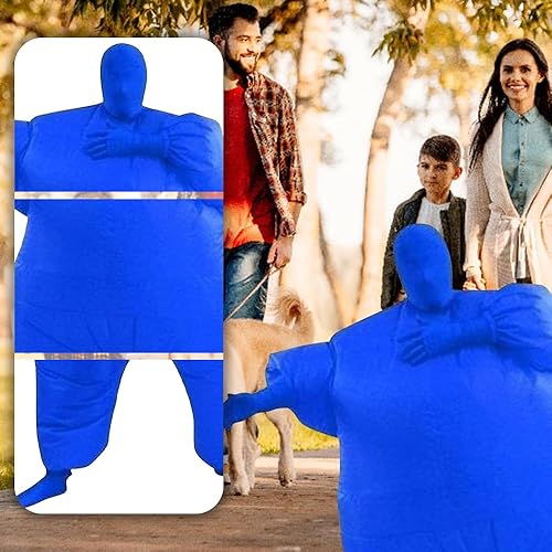 Miniatura 27 de traje inflable para adultos, ideal para disfraz de halloween y fiestas Morado