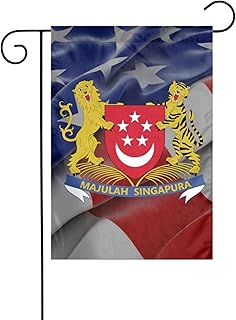 Coat of arms of Singapore Garden Flag Gives New Life 12x18in