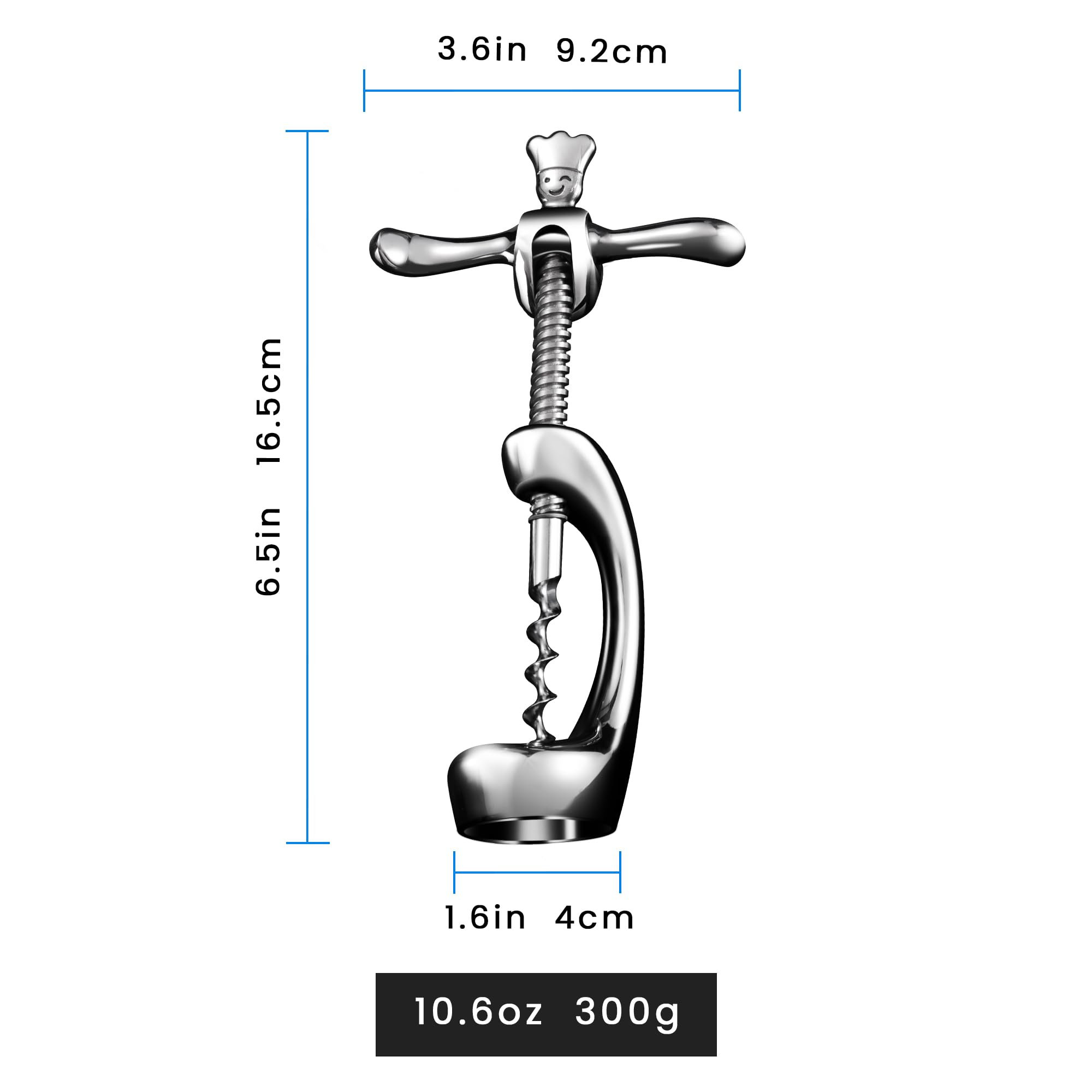 Tire-bouchon en acier inoxydable pour ouvrir le vin sans laisser de résidus de liège | Tire-bouchon sommelier résistant avec emballage cadeau | Tire-bouchons manuels pour la maison