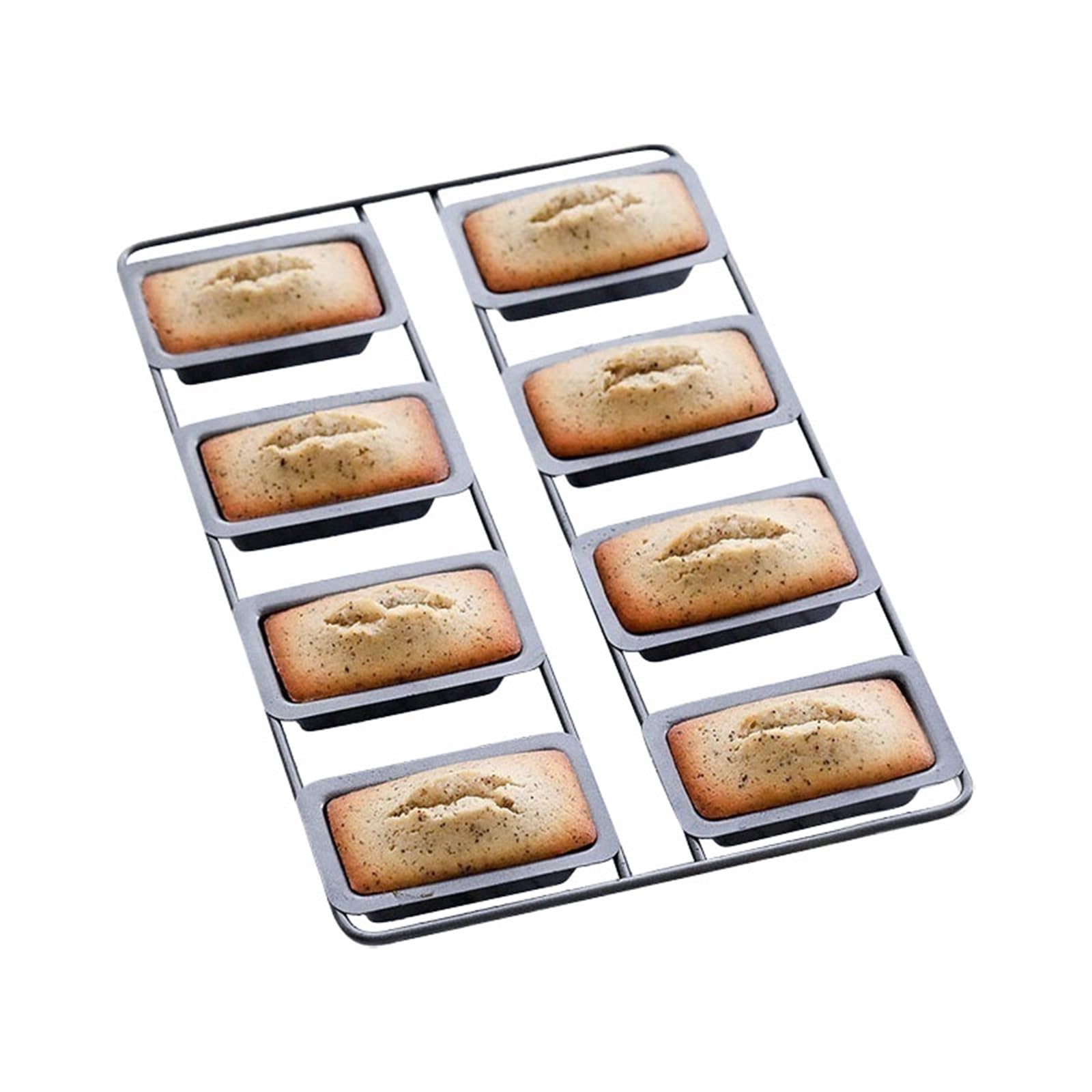 Molde Magdalenas Horno De Acero Al Carbono Moldes Magdalenas Antiadherentes Multifuncionales Bandeja Para Hornear Brownie(A)