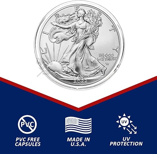 Miniatura 10 de (10) Air-Tite H-40  directa Fit Coin Soporte de cápsulas para American Plata Eagles & 1oz Panda de plata de China Sterling
