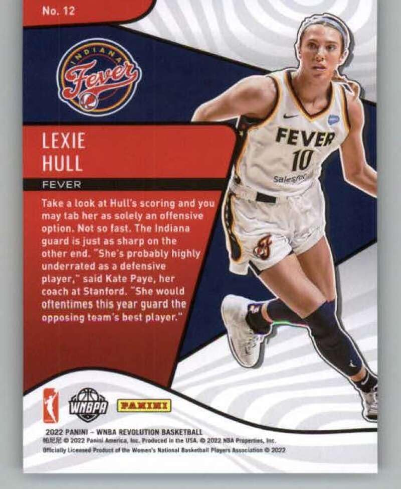 2022 Panini WNBA Revolution Rookie Revolution #12 Lexie Hull Indiana Fever Basketball Trading Card