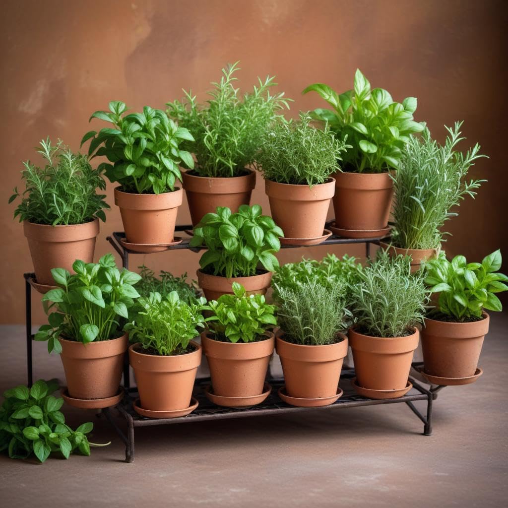 Pack de 15 Plantas Aromáticas Naturales en Maceta Set Completo de Hierbas Frescas Ideal para Cocinar Kit para Huertos Urbanos Altura Aprox: 15-20 cm En Maceta M11