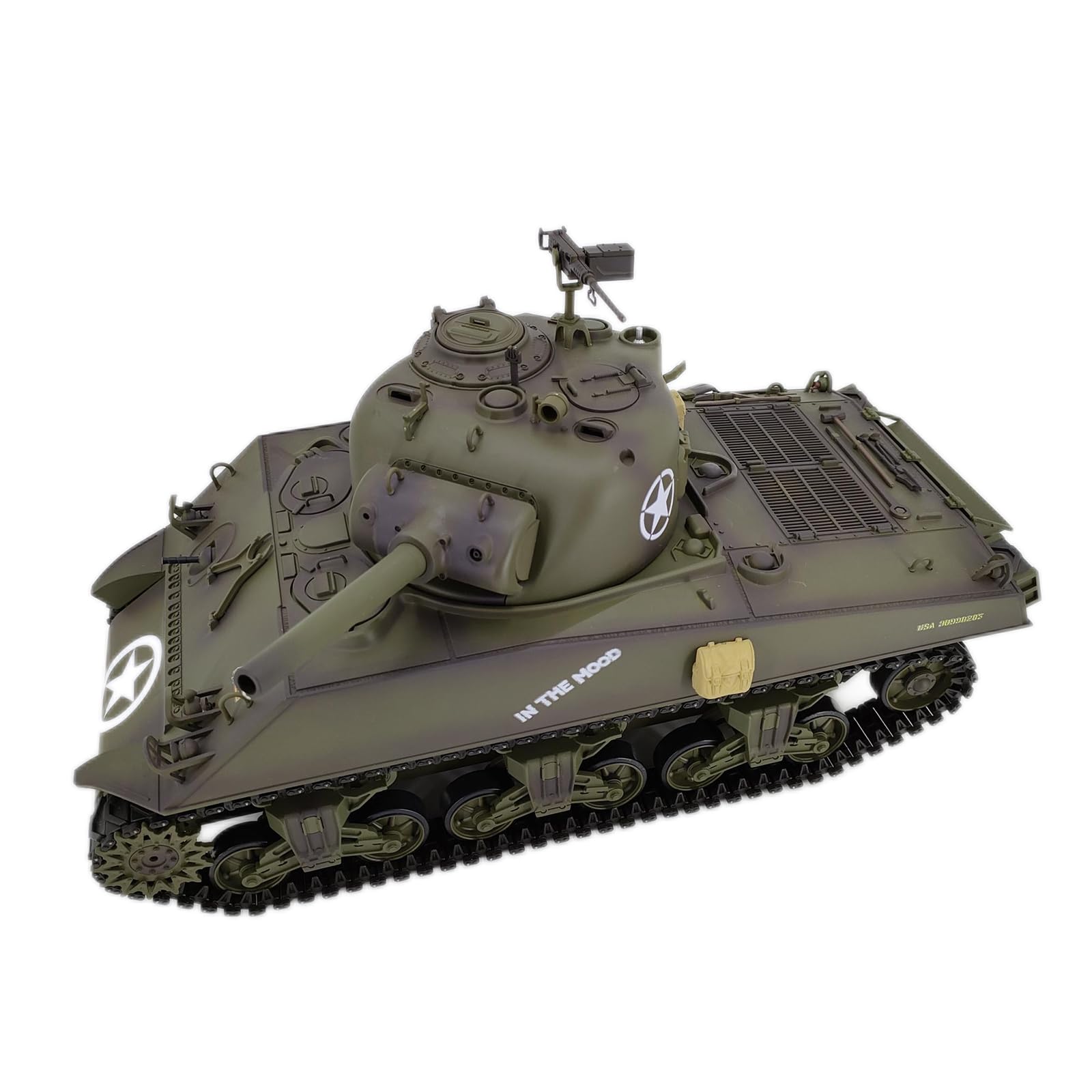 Zdalne sterowanie ciężki czołg M4A3 RC wojna bojowa pojazd wojskowy metalowa stalowa fala pudełko symulacja dymu strzelanie efekt dźwiękowy kolekcja model podstawowy (ulepszona wersja)