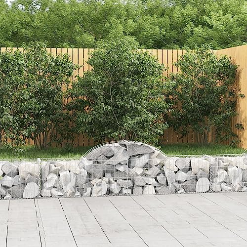 CKioict Invernadero para balcón, jardineras, jardineras, gaviones con arco alto, 8 unidades, 200 x 30 x 40/60 cm, hierro galvanizado, para flores, frutas, verduras