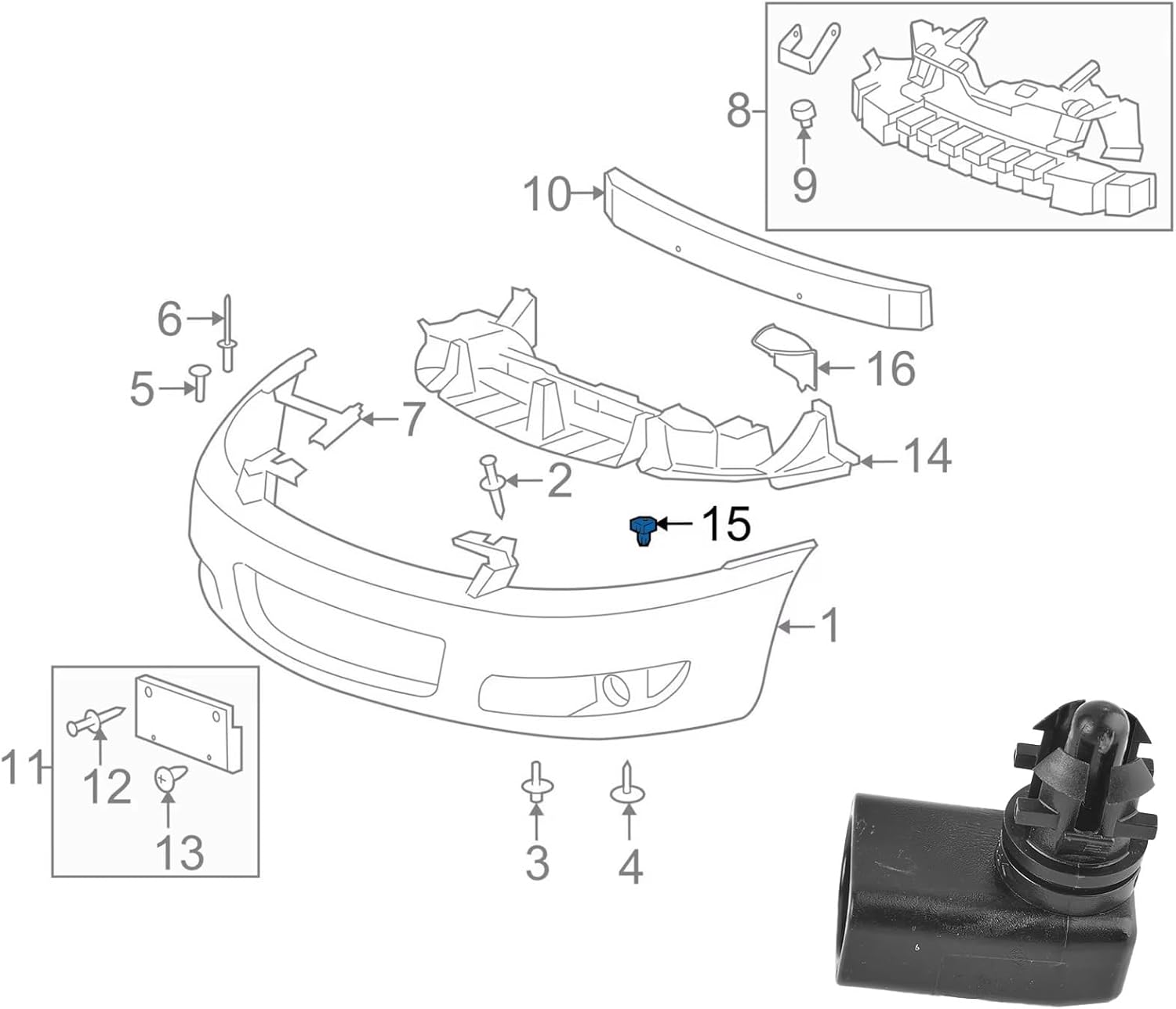 Car Temperature Sensor Ambient Sensor for Buick for Allure for Enclave for Lacrosse Outside Ambient Air Temperature Sensor 25775833 15035786