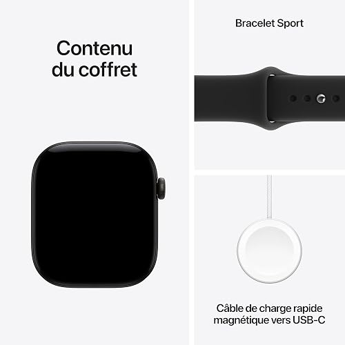 Apple Watch Series 12 GPS, 46 mm Aluminiumgehäuse Schwarz - 7