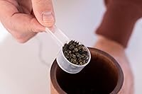 Vista 4 de Juego de 50 cucharadas medidoras con cuchara de café de mango corto, 1 cucharada (15 ML), cucharadas de plástico transparente para café, té suelto