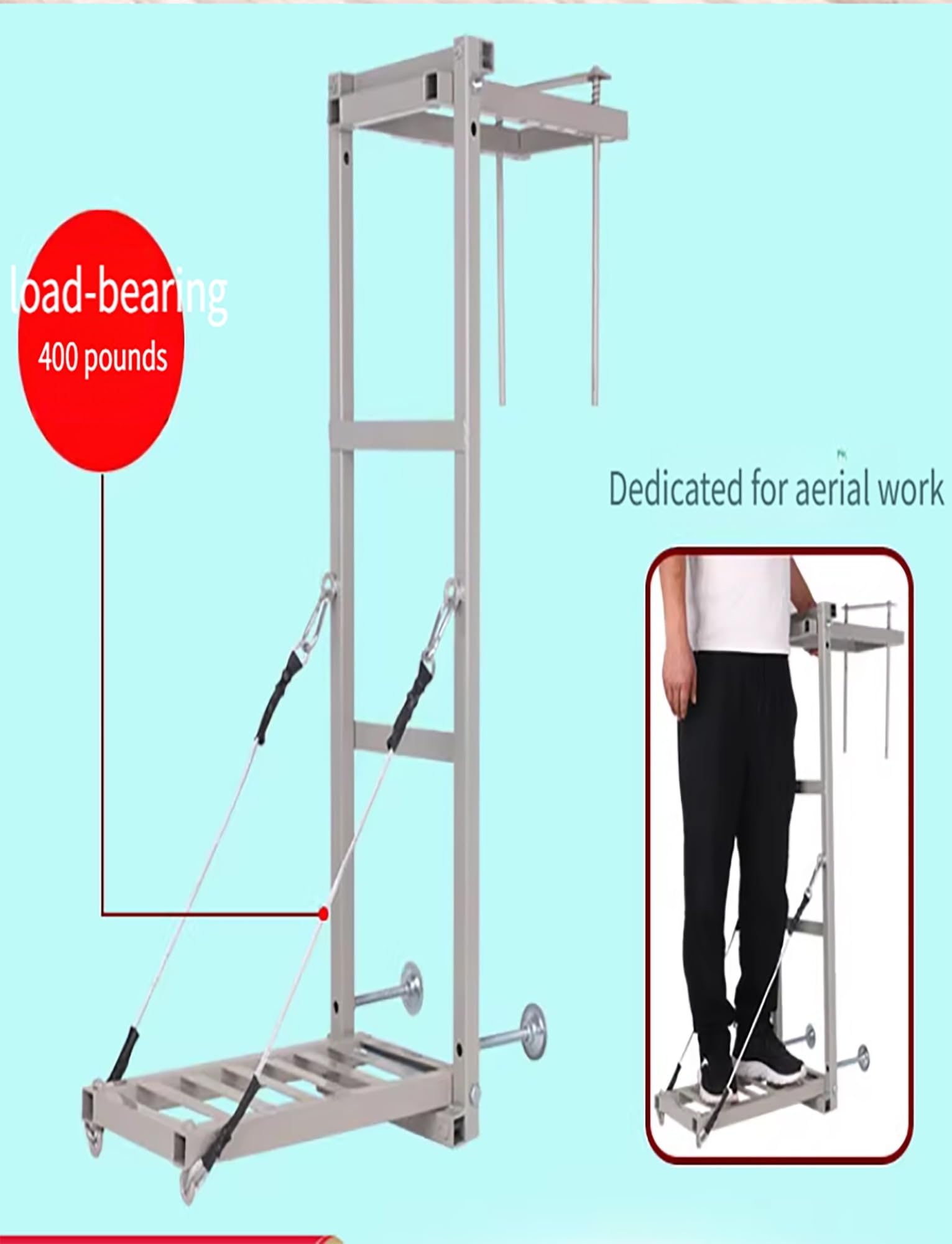 Escalera de instalación ajustable para unidades de CA montadas en la pared, herramienta de autoinstalación para configuración de aire acondicionado al aire libre