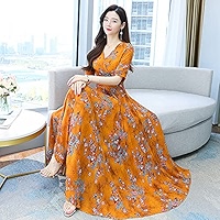 Amazon.com: XIEHC Women's Floral Summer Dress, Slim Chiffon