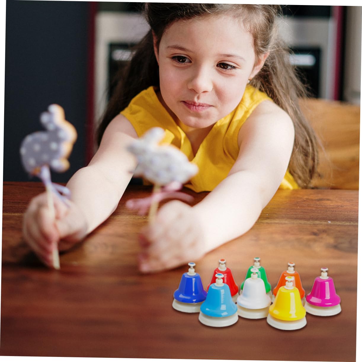 Campanello a Mano a 8 Toni in Acciaio Inox per Bambini | Gioco Educativo per Scuola Primaria e Primo Avviamento Musicale, Leggero