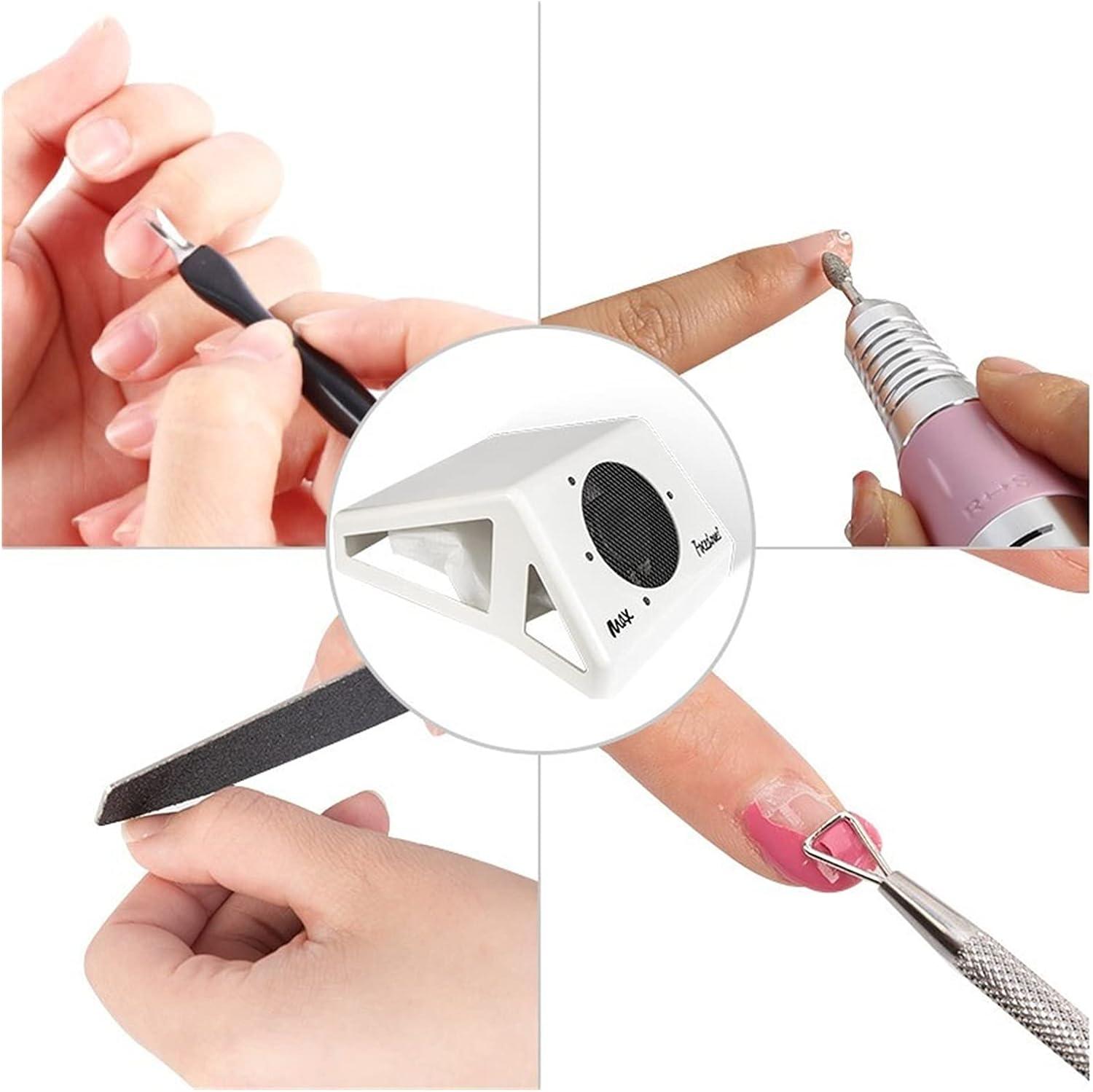Nail Dust Collector Nail Dust Collector High-Power Polished Nail Vacuum Cleaner, Silent Hand Pillow, Nail Dust Vacuum Cleaner for Manicure, Professional Nail Filter (Size : 220V EU) ( 220V EU)