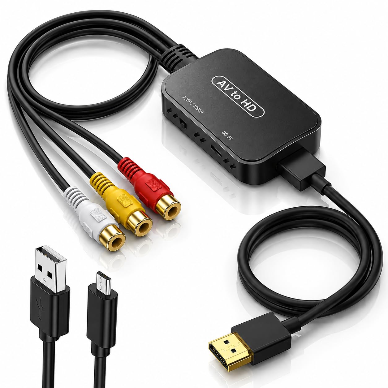 Amazon.com: RCA to HDMI Adapter,Viagkiki AV Converter,RCA Female