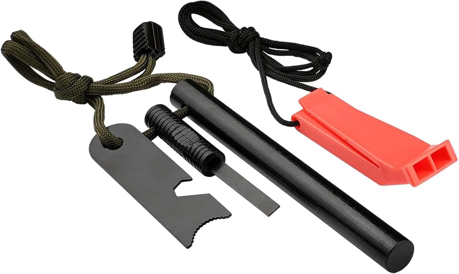 AOFAR Fire Starter, AF-376 Ferrocerium (Ferro) Rods, Fire Starter Kit with Two Multi-Tool Fire Strikers, 80dB Survival Whistle, Paracord Lanyard for Camping, Hiking, Emergency Rescue (1/2 * 5.1 Inch) AOFAR Fire Starter, AF-376 Ferrocerium (Ferro) Rods, Fire Starter Kit with Two Multi-Tool Fire Strikers, 80dB Survival Whistle, Paracord Lanyard for Camping, Hiking, Emergency Rescue (1/2 * 5.1 Inch)