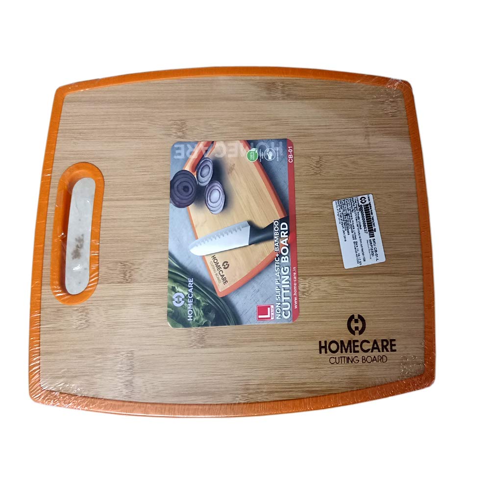 kraftindia HOMECARE 2-in-1 Double-Sided Revolve Cutting Board, Orange