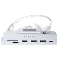 SATECHI Hub USB C con Morsetto per iMac con USB-C Dati, 3x Tipo A 3.0