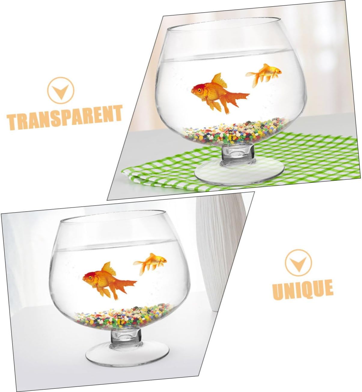 2pcs Transparent Tank Multi-Function Betta Aquarium for Home Office Decor Unique Design for Weddings Gardens and Desktop Aesthetics