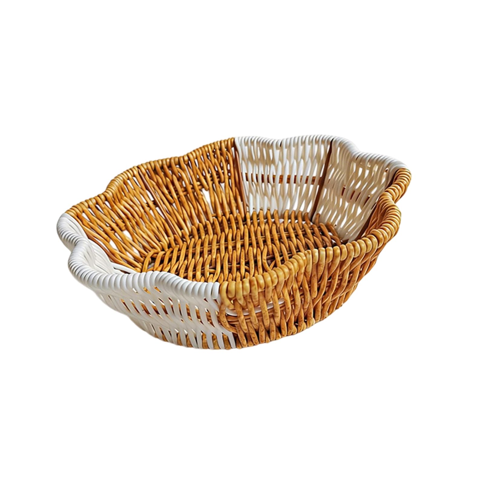 Obotsnoi Rattan Serving Platter Perfect for Parties Gatherings Portable Stable Design Permanent Serving Plate