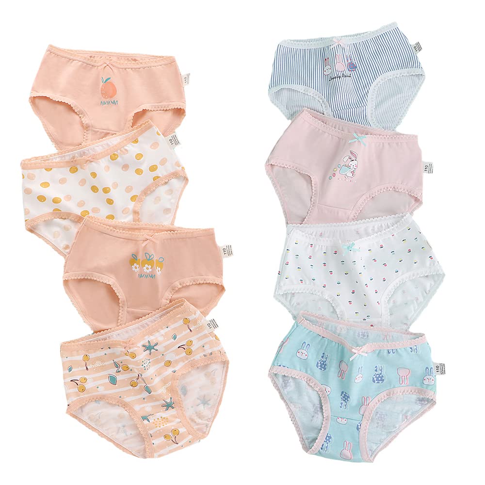 benetia Girls' Underwear Soft Cotton 6-8 Pack
