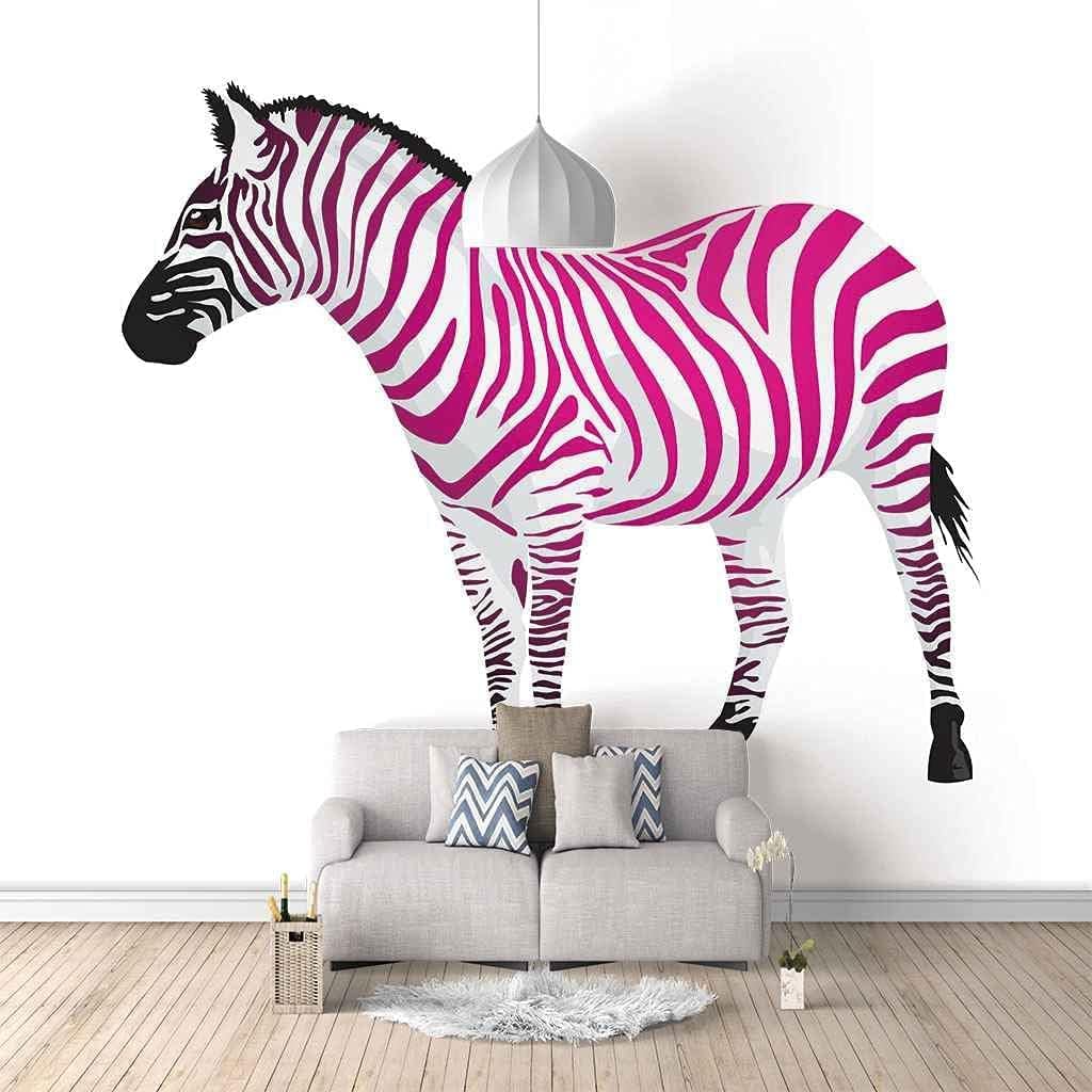 Amazon 3d壁画の壁紙カスタム 動物シマウマ リビングルームのテレビの壁紙ソファの背景に適した壁紙自己粘着壁画ピールアンドスティックウォールポスターウォールアート 400 幅 X280 高さ Cm 壁紙