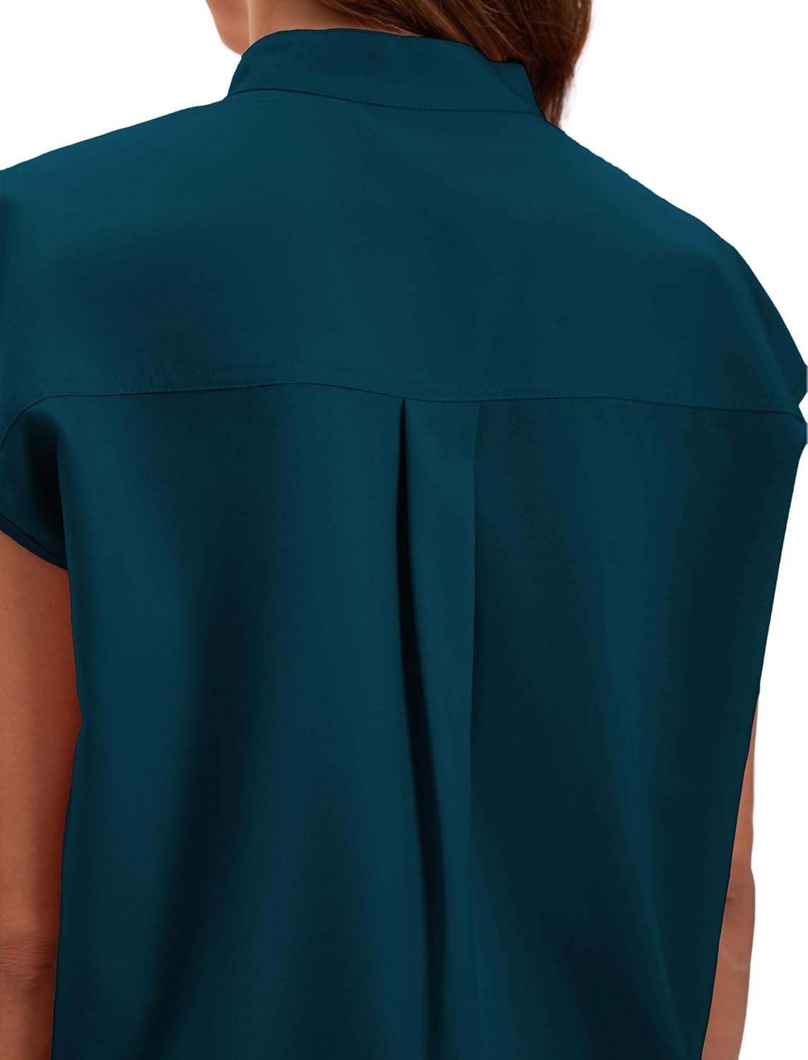 Scrub for Women Set Stretch Scrub Top & Jogger Pants with 8 Pocket Mandarin Collar Anti-Wrinkle(Caribbean, X-Large - Image 2