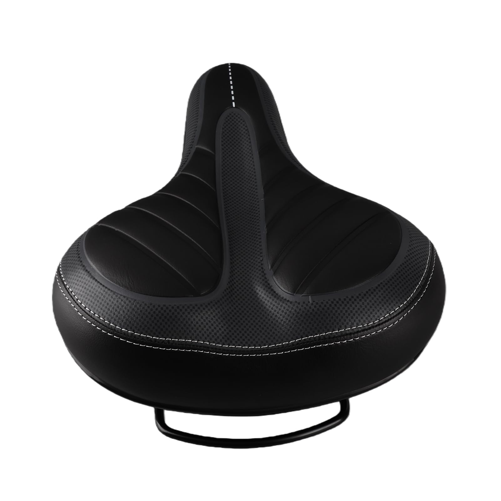 Fahrradsattel mit stoßfester Feder & ultraweicher Polsterung für breitem Po, Bergstraßen, sportlich bequemer Polstersattel für Damen & Herren, hohe Elastizität, PU-Material Sport & Freizeit