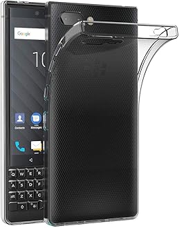 AICEKCompatible with BlackBerry KEY2 Case, Transparent Silicone Cove Bumper Clear Case