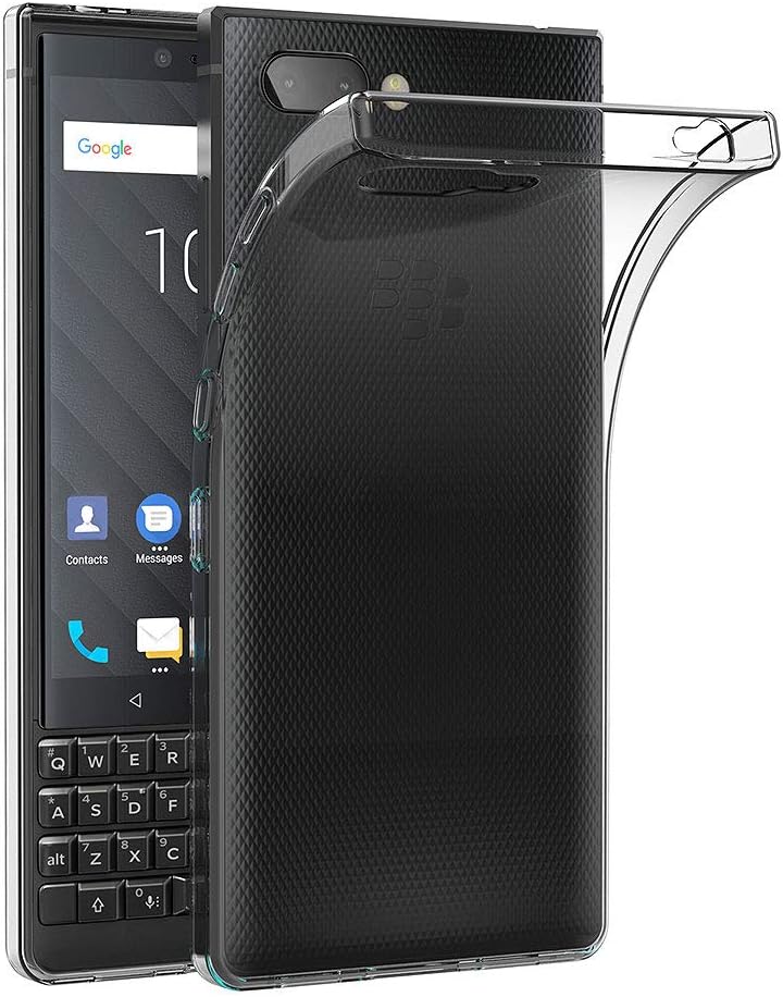 AICEKCompatible with BlackBerry KEY2 Case, Transparent Silicone Cove Bumper Clear Case