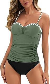 2025 - Traje de baño sexy de color liso para mujer con falda de malla, conjunto de dos piezas, tops sexy sin vientre