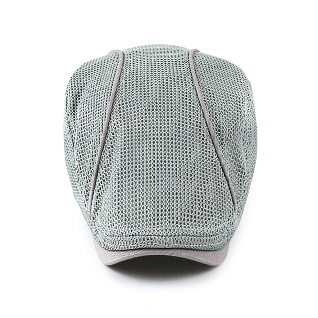 YAMEE Męska letnia czapka z siateczki z płaską czapką, męska oddychająca płaska czapka, czapka unisex Newsboy Cap, męska / damska czapka gazeciarska