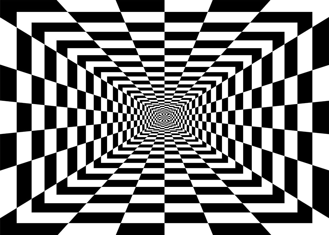 BELECO 7x5ft Fabric Black and White Checkered Backdrop Racing Checker Chess Board Texture Grid Geometric Pattern Background Racing Themed Party